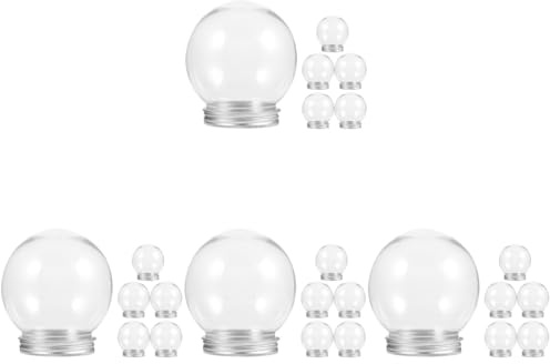 Homoyoyo 24pcs Empty Water Globes Globe Craft Props for Creative Projects for Personalization Decoration