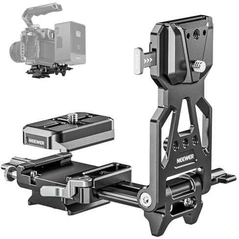 NEEWER Foldable V Mount Battery Plate with Arca Type Quick Release Camera Baseplate, Lightweight DSLR Camera Video Rig Compatible with SmallRig V Mount Battery Cage DJI RS4 RS3 Gimbal, PS015 PRO