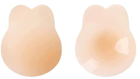 Silicone Cache Tétons Réutilisable Auto-adhésif Couvre Mamelon Seins Invisible pour Robe de Soirée Robe de Mariée Maillot de Bain et Vêtements Dos-Nu