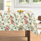Arquiel Tischdecke Rechteckige Florale, Schwere Baumwolle Tischtuch, Elegant Blumendruck Langlebig Waschbar Tischdeck FüR KüChe Essen Parteien (Beige, 140x180cm)