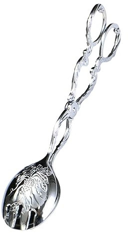 ULTECHNOVO 2 Pezzi Pinza Per Pane In Acciaio Inox Piccola Cucina Per Servire Cibo Per Piatto Buffet Salumi Pesante Festa Barbecue Pinza Per Cucinare Clip Argento