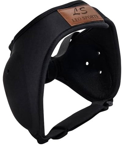 Leo Sports Ear Protector for Wrestling, Grappling Earmuffs, MMA, BJJ, Rugby, Neoprene Padded Headgear Martial Arts Judo, Jiu Jitsu Boxing Training, Fighting with Adjustable Straps Safe Head & Ear