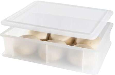 CookandSupply Contenedor para Fermentación de Pizza y Pan - Caja para Masa Certificada de Grado Alimenticio - Made in Italy - 1 Caja Apilable 40x30x10 + 1 Tapa