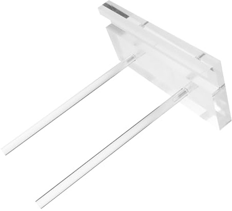 SOLUSTRE Clear Acrylic Book Stand for Display Stable and Compact Cookbook Shelf Holder for Home Office Restaurant Non Slip Transparent Easel for Cookbooks Plates Menus Artworks Postcards