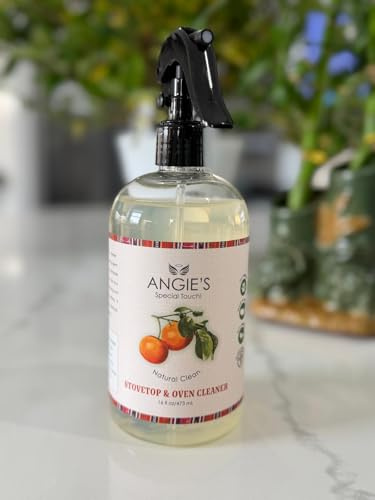 Angie's Special Touch Natural Clean Stovetop & Oven Cleaner, 100% Natural, No Harsh Chemicals, 16 fl oz