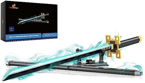 JMBricklayer Ensemble de construction d'épée brumisateur d'anime de 101,6 cm, 771 blocs de construction Katana avec fourreau et support de présentation, kit d'épée à collectionner pour adultes et