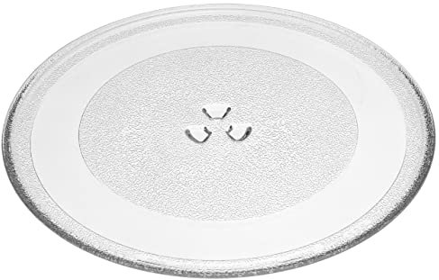 vhbw Placa de microondas compatible con LG MH6337ARCW1QGSF, MH6337ARCWHQEPT microondas - Plato giratorio con soporte en Y, vidrio, 32,4 cm