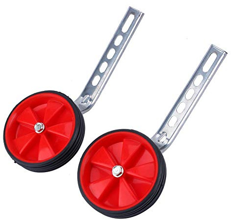 2 Pezzi Ruote Stabilizzatrici Posteriori per Biciclette, Ruota da Allenamento per Bicicletta da Bambini Adatte a 12-20 Fornita con Kit di Montaggio, Ruote supplementari laterali per bicicletta