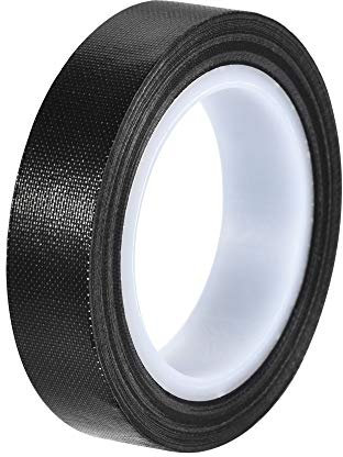 sourcing map Hitzebeständig Klebeband PTFE Filmklebeband Schwarz 13mm Breite 10m 33 Fuß Lang