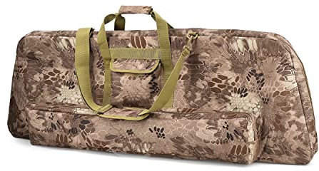 Silfrae Compound Bow Case Soft Bow Case Compound Bow Tragetasche mit Pfeiltasche (Camo Brown, L)