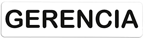 Becral® - Señal de PVC GERENCIA | Placa puerta PVC | Señal informativa | Cartel Puerta 200X50mm