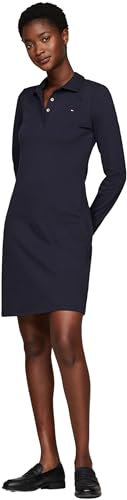 Tommy Hilfiger Damen Polokleid 1985 Pique Polo Dress Slim Fit, Blau (Desert Sky), XXL