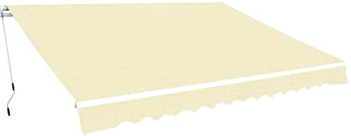 Gelenkarmmarkise, Standmarkise Sichtschutz Balkon Terrassenüberdachung Terrassendach Geeignet für Wohnmobil Bars Café Terrasse 400 cm Cremeweiß