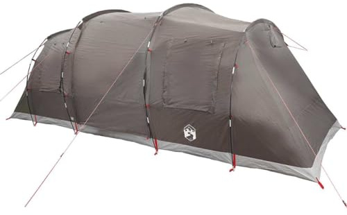 vidaXL Tienda de campaña Familiar túnel 6 Personas Impermeable marrón