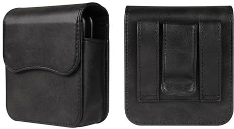Galaxy Z Flip 6 5 4 3 2 1 5G Sac Ceinture Cuir Homme, Pochette Ceinture Sac Randonnée Cuir Étui Porte-Monnaie Holster Compatible avec Huawei P50 Pocket/Pocket S/pour Motorola Razr 5G/Razr 50 Ultra