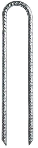 U-förmige Gartenpfähle – 12-Zoll-Gartenkantennägel, Verankerungsheringe – Erdanker, Gartenklammern, verzinkte Stahlheringe, robuste U-Landschaftsnägel für Camping