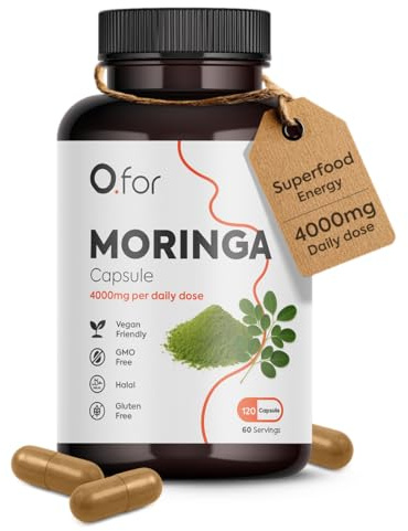 Ofor Moringa Capsules 2000mg | High Strength Moringa Oleifera Leaf Extract | 120 Vegan Capsules (Moringa Tablets) | Energy, Immunity, Skin & Gut Health | Non-GMO, Gluten-Free, GMP Certified