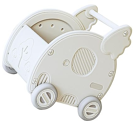 Naroote Carrito de Compras para Niños, Carrito de Compras para Niños, Fácil de Mover, Lindo, de Gran Capacidad, Ligero, Diseño Simple, Plástico para el Hogar (Dumbo)