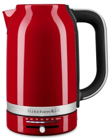 KitchenAid 5KEK1701 1.7L Variable Temperature Kettle, Adjustable Temperature Control 50°C-100°C, Quick Boil & Water Level Gauge, Empire Red