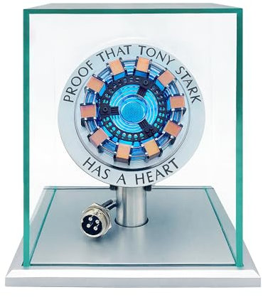 Lonyiabbi Arc Reactor MK1-1:1 Scale, DIY USB, LED Light, Vibration Sensor, No Assembly, Display Case Included Toy