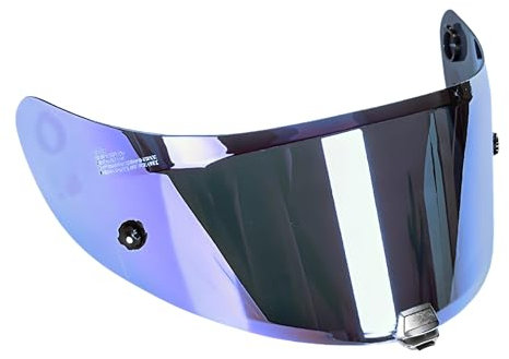 Guajiro - Visera Compatible con HJC HJ26 | RPHA11 y RPHA70 (CARBON) | Visor Moto con soporte para Pinlock Antivaho | Material de Policarbonato Reforzado (Azul)