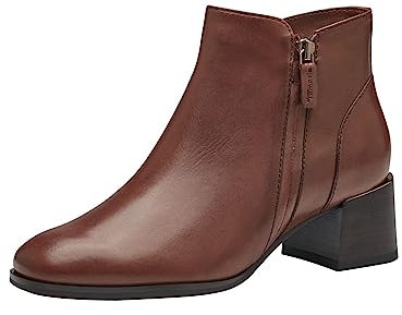 Tamaris Damen Boots mit Absatz Leder; COGNAC/braun; 37 EU