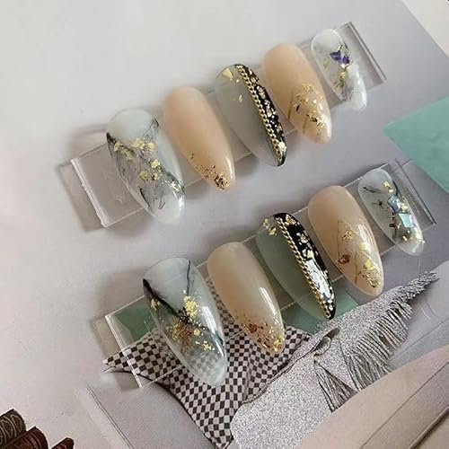 Temperamentverbesserndes Nagelpflaster, gefälschtes Nagelpflaster, Tik Toks abnehmbare Fee, die Nagelpflaster trägt, fertiges tragbares Nagelpflaster der Braut (10-teiliges Paket). ( Size : Large )