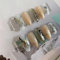 Temperamentverbesserndes Nagelpflaster, gefälschtes Nagelpflaster, Tik Toks abnehmbare Fee, die Nagelpflaster trägt, fertiges tragbares Nagelpflaster der Braut (10-teiliges Paket). ( Size : Large )