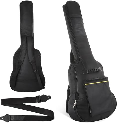 Lnrueg 41 Inch Acoustic Guitar Gig Bag with Adjustable Guitar Strap, Waterproof Guitar Backpack 5mm Thick Padding Sponge, Guitar Case Bag with Back Hanger Loop and Shoulder Straps