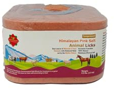 Compressed Himalayan Animal Horse Lick 2.5 KG | Natural Pink Salt, with strong hanging Rope Suitable for all Animals 2.5 kg Salt l Product from Pakistan