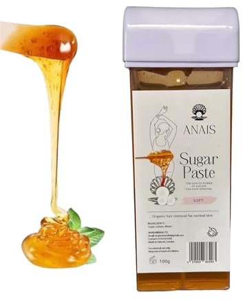 Sugar Paste Roll-On Wax Cartridge for Hair Removal 100g Roller Depilatory Wax for Body Legs Arms Armpit Bikini Hair Removal Professional or Home Uses