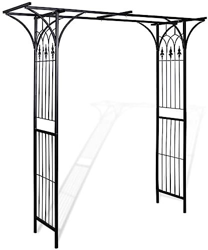 Xichuzi Arco de jardín, Arco Jardin Exterior, Rosal Trepador, Arco Boda, Arco para Plantas Trepadoras, Arco Flores, 200x52x204 cm