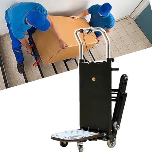 RoyceBee Electric Stair Climber, 2980W Electric Stair Climbing Hand Truck, 1102 lbs Load Capacity Powered Hand Trolley With Rubber tracks, Foldable Stair Climbing Cart With swivel function