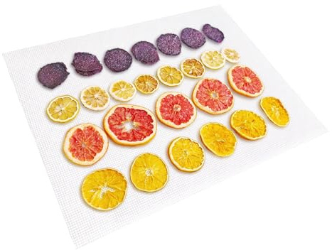 5 Pcs Silicone Dehydrator Sheets, oiyocemo Non-Stick Food Dehydrator Mats Reusable Thickened Cuttable Silicone Steamer Mat for Food Fruit Dryer 20 * 28.5cm