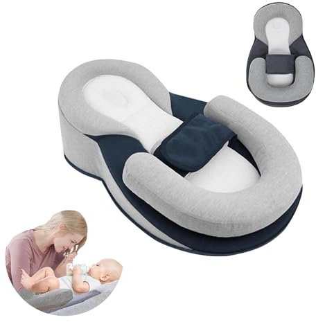 Sohodoo Coussin Anti-Reflux cododo | Inclinaison de 15° for Nouveau-nés | Conception à Sangles for Un positionnement sûr et Confortable dans Le lit d'un Adulte