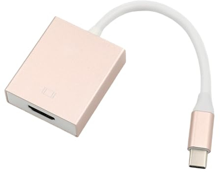 Vynetra Convertidores USB C a HDMI, construcción de aluminio, salida de video 4K, compatible con smartphones, tabletas, portátiles, televisores, conexión de pantalla, cable adaptador HDMI