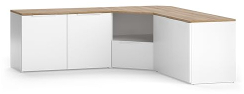 Vicco Conjunto de salón Wido, Blanco, 2 Partes, Apto para Montaje en Pared o para instalación de pie
