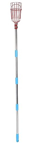 Recolector de Frutas, Herramienta Recolector de Frutas con Abrazadera Fuerte, Portátil de Acero Inoxidable Duradero para (6 Secciones)