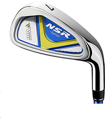 Golfklubbor för barn NSR #7 järn junior högerhänt övning golf järnstång rostfritt stål tränare undervisning pojkar flickor (blå, ålder 3–5)
