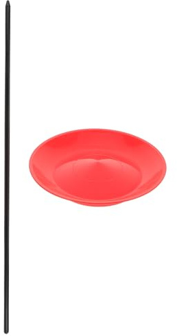 HOOTNEE Piatto da Giocoleria Design Bilanciato Portatile in Plastica Rosso con Bastoncino Professionale per Performance su Palco e Arte di Strada , Set per Principianti