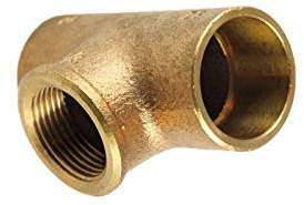 Rotguss-Lötfitting T-Stück 12 mm x 1/2 Zoll IG - Typ 4130G, DVGW