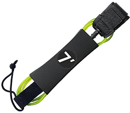 rockible Laisse de Planche de Surf, Dragonne Elastique Leash Surf Leash Corde Surf Jambe Corde pour Planche de Surf, Paddleboard, Canoë, Pêche, Vert, 7 Pieds
