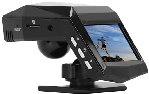 Tbest Cámara de Tablero Delantera Trasera, Cámara de Automóvil Cámara de Tablero de Visión Nocturna HD de 10 MP Delantera Trasera Consola Central Perfume Grabadora de Tablero Videocámara