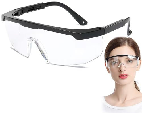 SHAPEPOTY Pack De 6 Lunettes Sécurité - Anti-Buée, Anti-Pollution, Protection Yeux, Pleine Vision, Transparentes