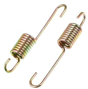 Partuto 2pcs 8cm Length Gold Tone Motorcycle Brake Pedal Return Spring Replacement