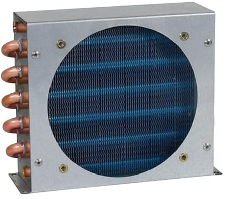 Milageto Condenser for Refrigerator Freezer Heat Exchanger Compact Copper Tube Small Air Cooled Radiator with Shell for Industrial DIY, 2x6x155 1