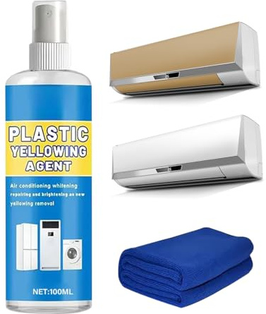 Allrengöringsmedel – 100 ml spisrengörare | kraftig rengöringsspray med handduk, gulnande borttagare och renoveringsmedel för kakel, bänkskiva, kylskåp, diskbänk, ugn, spishäll, badrum & AC P