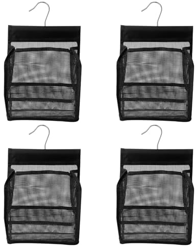 Zoyiancy Lot de 4 sacs à pinces à linge réutilisables pour pinces à linge, crochets de suspension réutilisables, pour salle de bain familiale et jardin en plein air