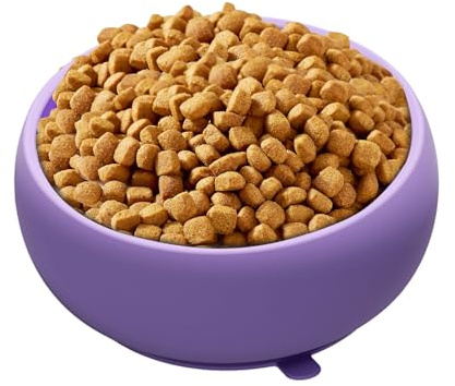 Dog Slow Feeder Bowl - Silicone Anti Choking Pet Dish for Healthy Eating | Non-Slip Base with Raised for Small Medium Dogs Cats Indoor Outdoor Training Enrichment Feeding Mealtime Control