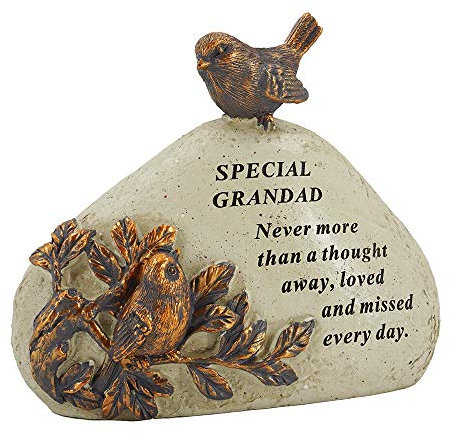 OOTO Special Grandad Robin Bird Memorial Graveside Stone Plaque Ornament